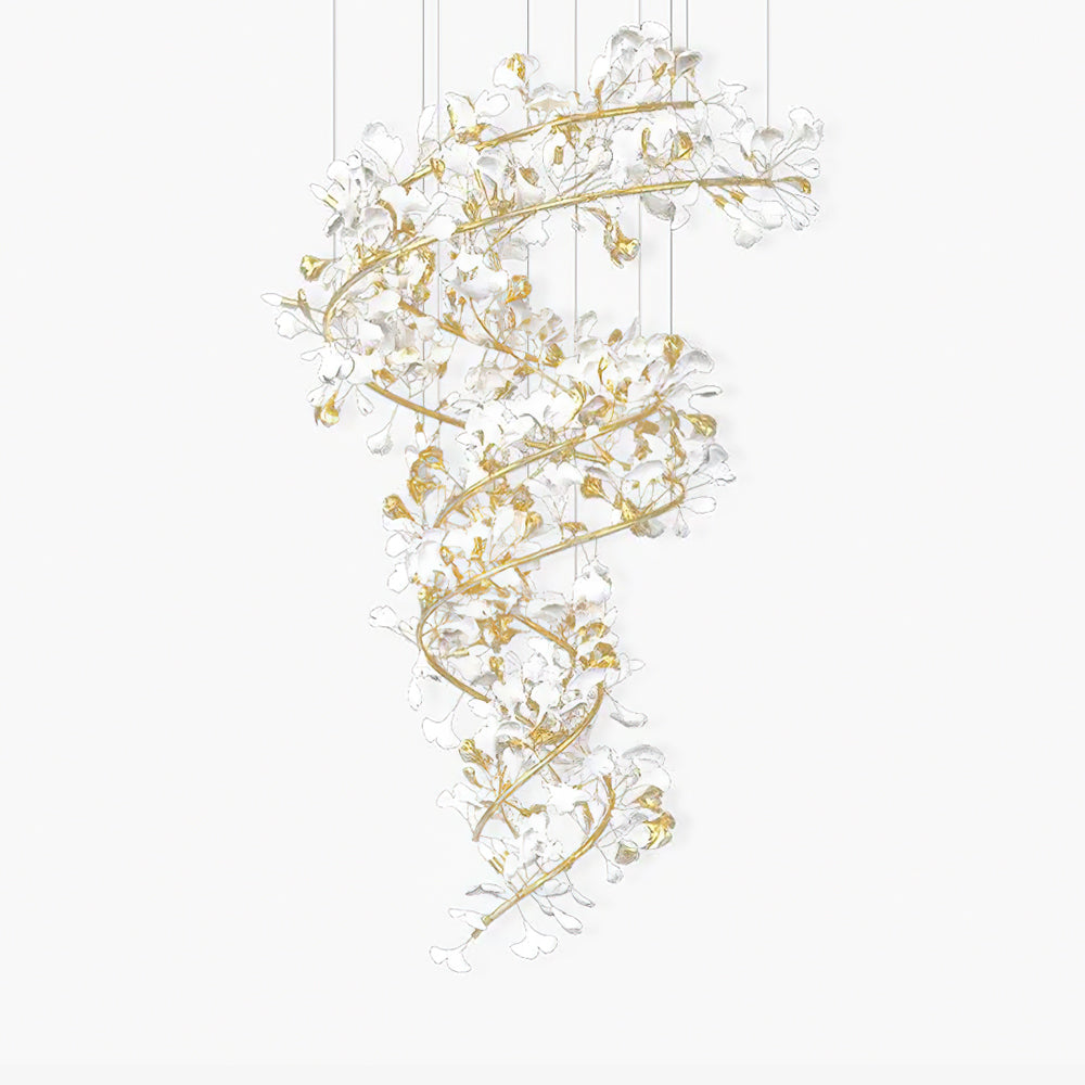 Gingko Ceramic Chandelier Q
