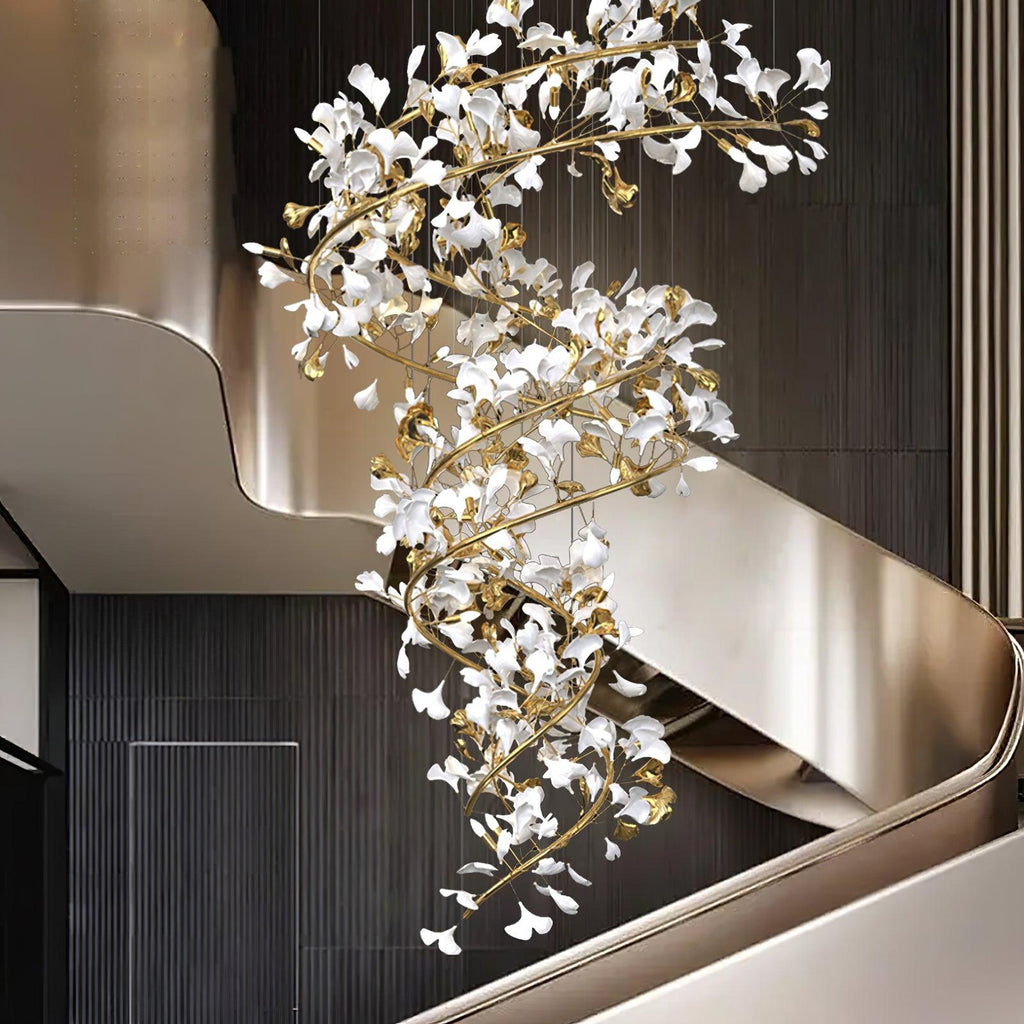 Gingko Ceramic Chandelier Q