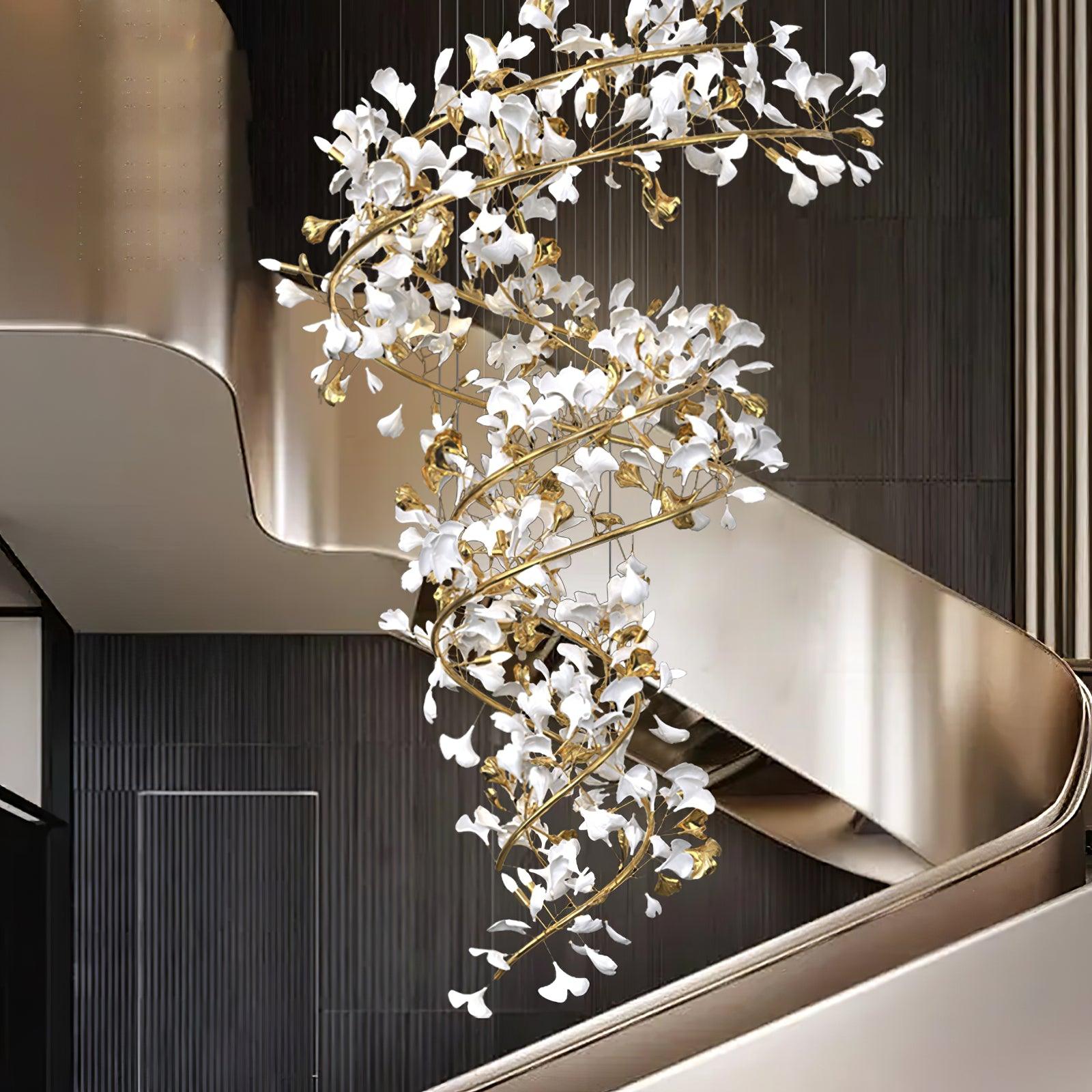 Gingko Ceramic Chandelier Q