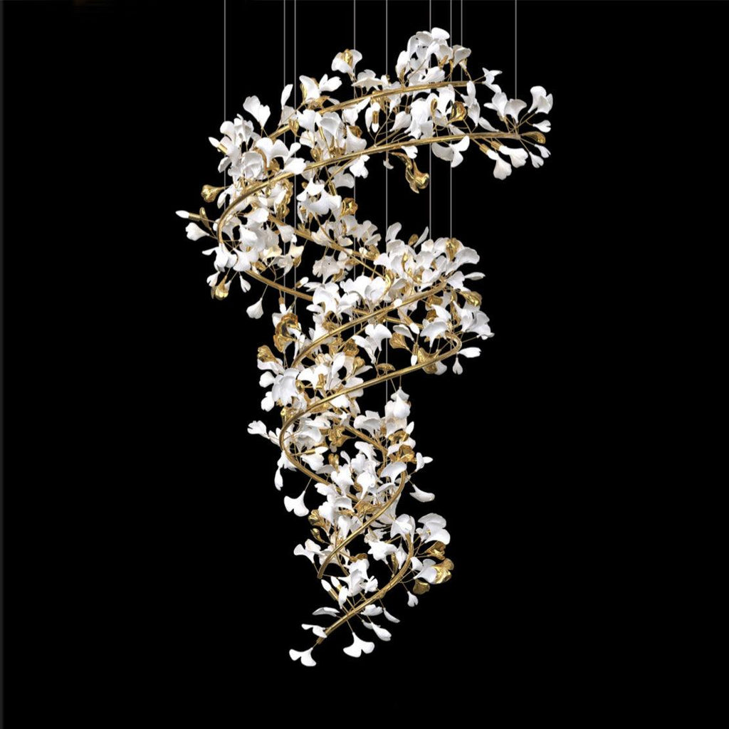 Gingko Ceramic Chandelier Q