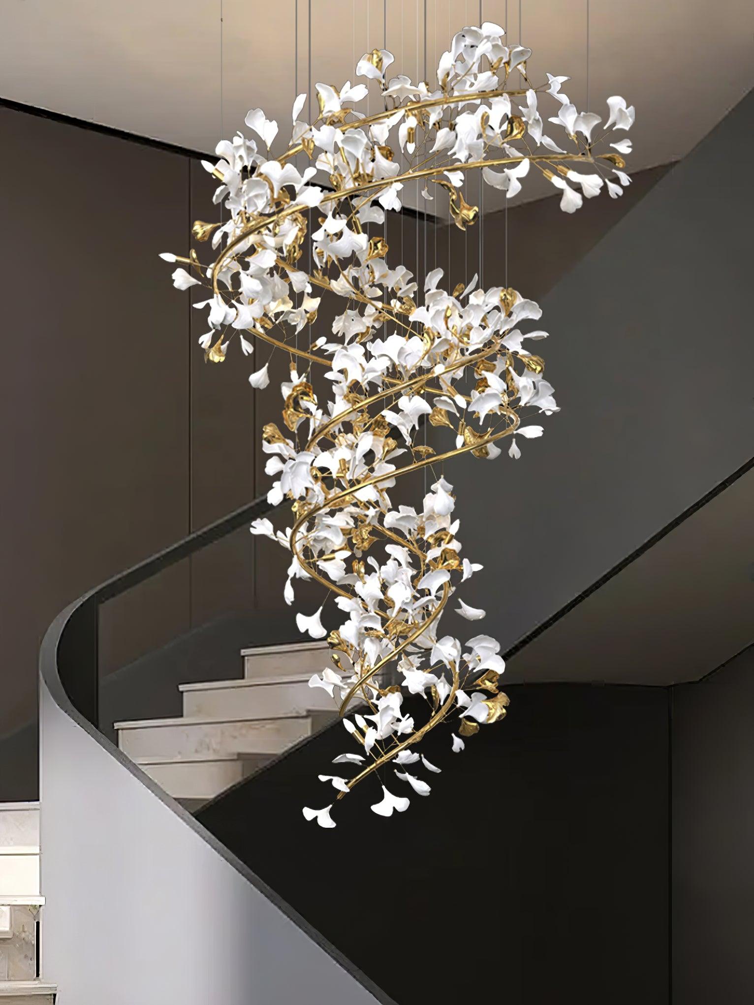 Gingko Ceramic Chandelier Q