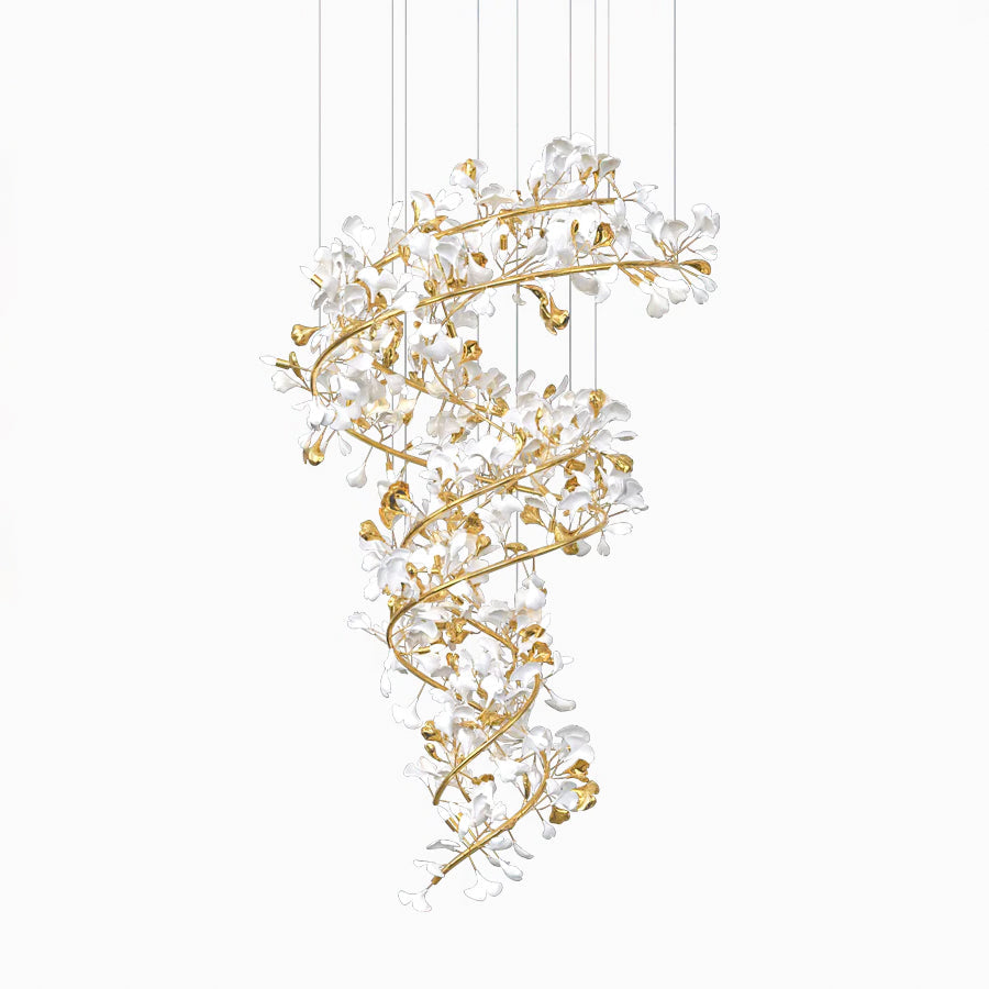 Gingko Ceramic Chandelier Q