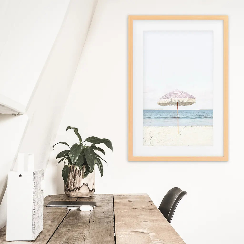 Pink & Blue Coastal Nursery Wall Art