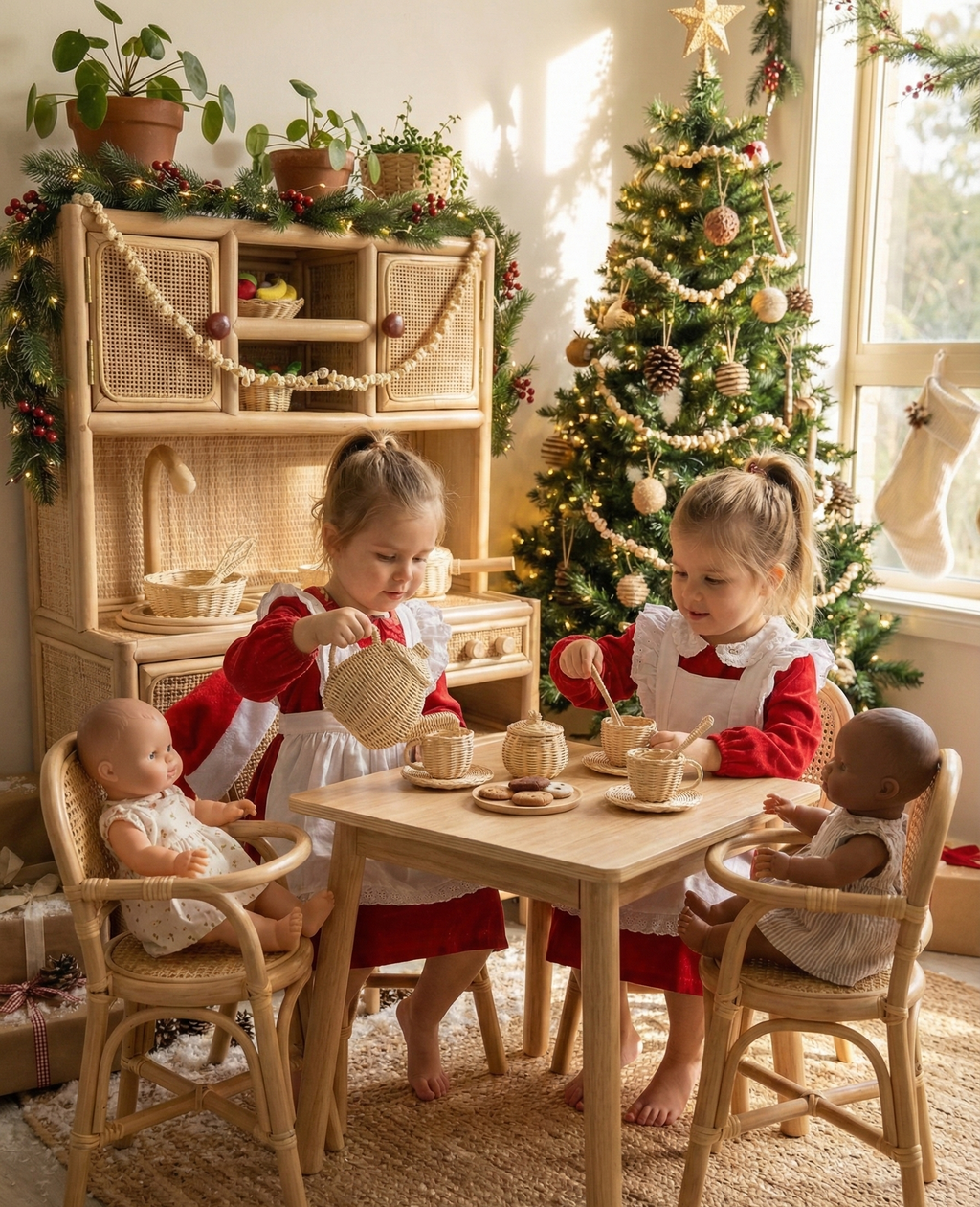 Rattan Montessori Play Kitchen