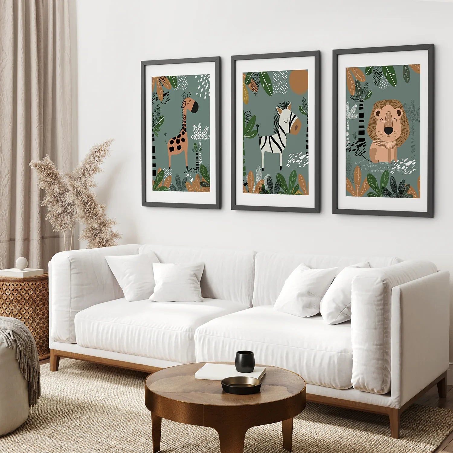 Classic Safari Nursery Wall Art Set