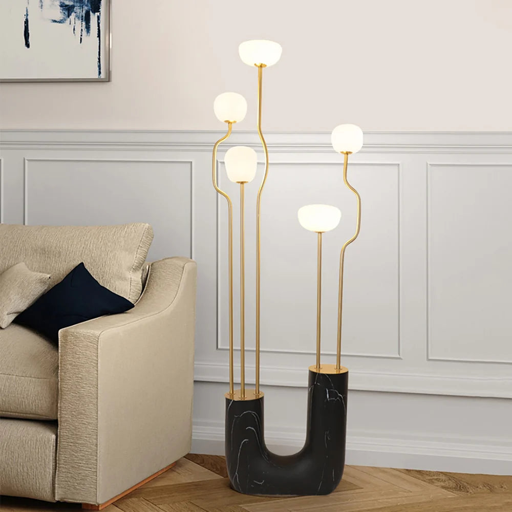 Glass Artistic Aria Bloom Floor Lamp