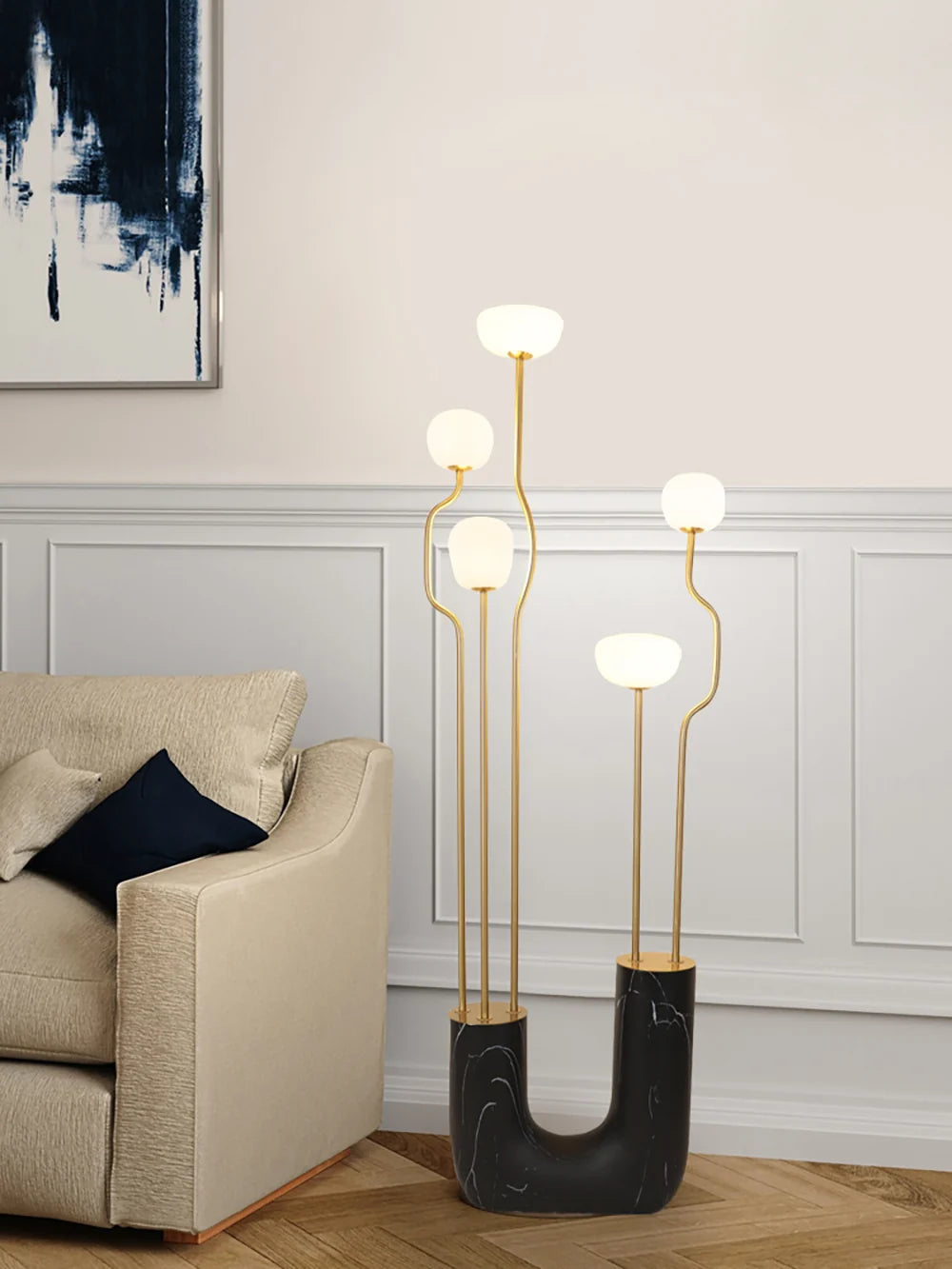 Glass Artistic Aria Bloom Floor Lamp