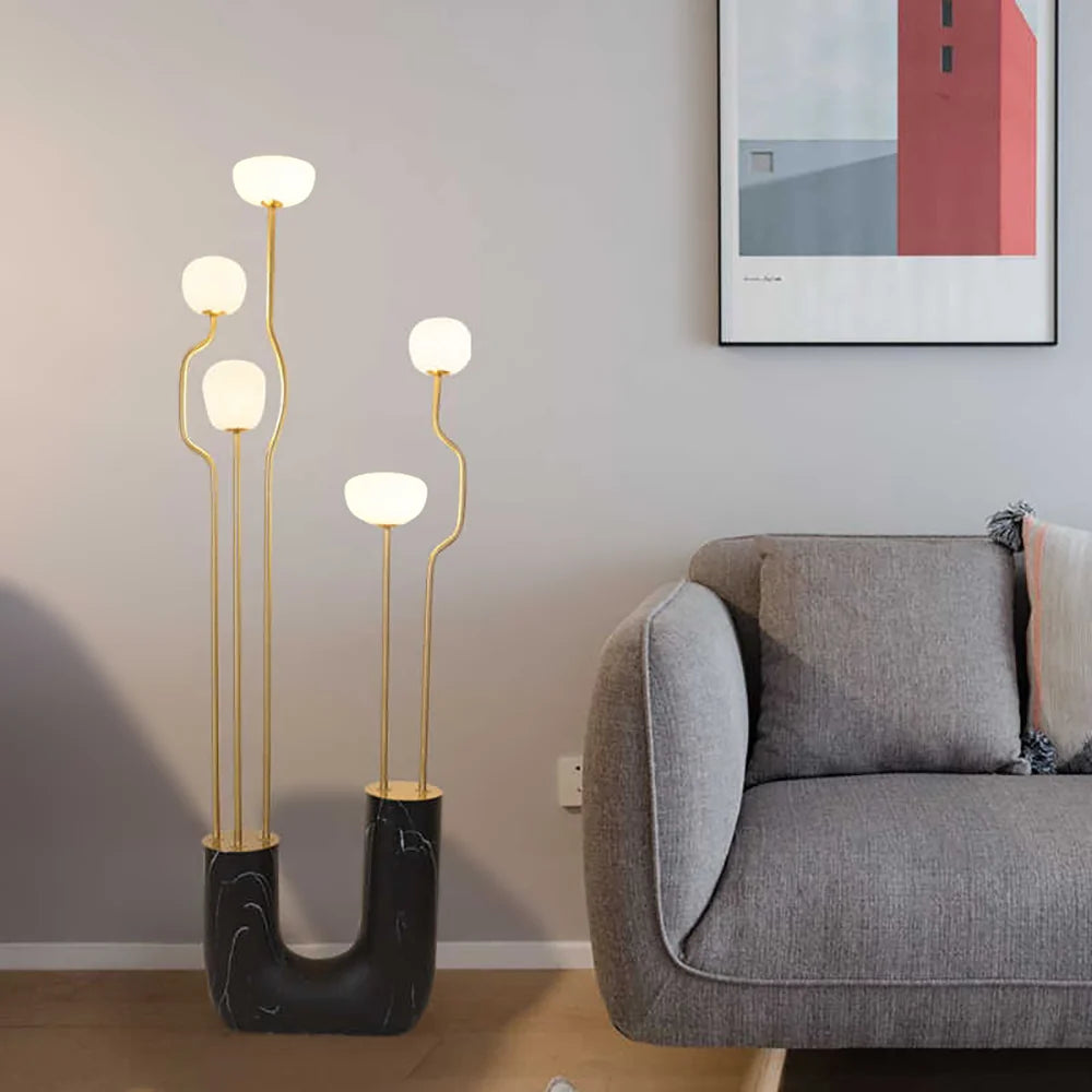 Glass Artistic Aria Bloom Floor Lamp