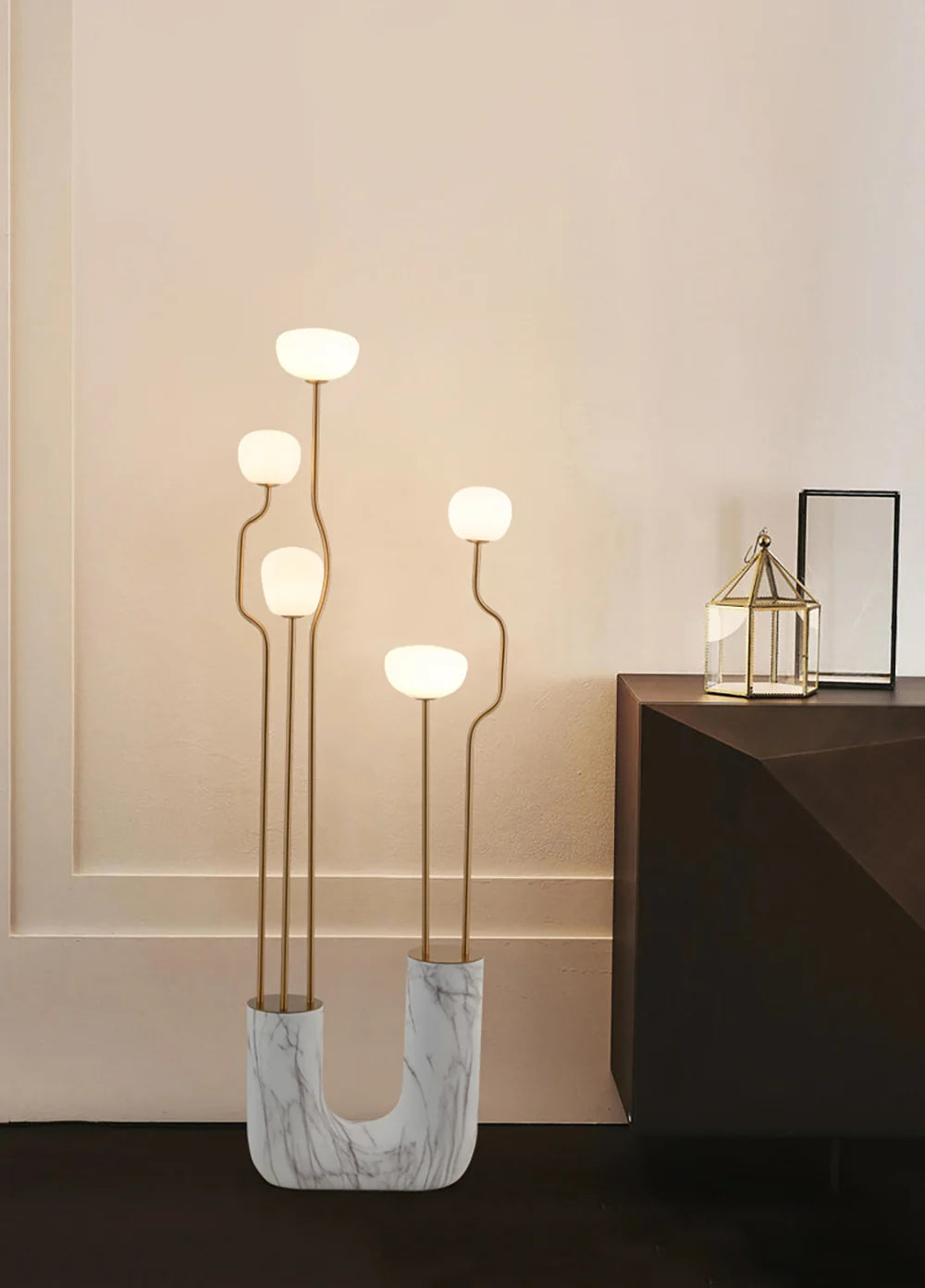 Glass Artistic Aria Bloom Floor Lamp