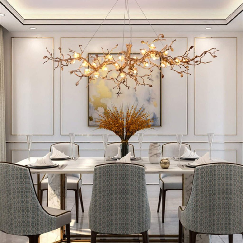 Glass Blossom Branch Chandelier