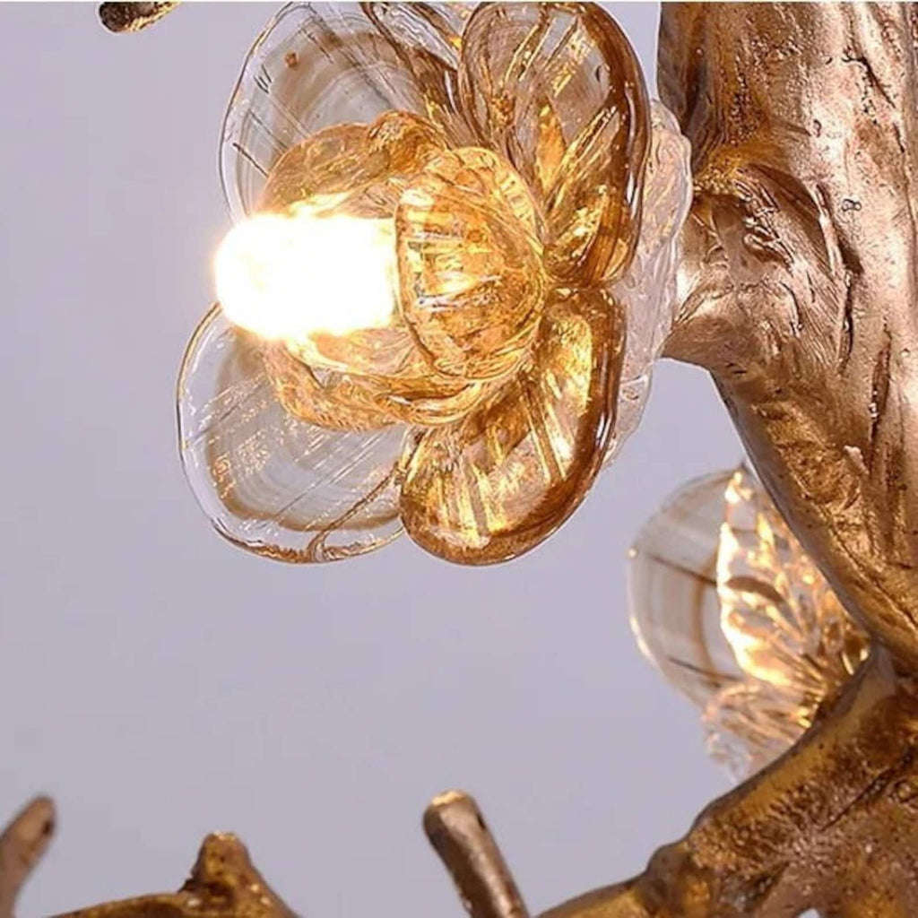 Glass Blossom Branch Chandelier