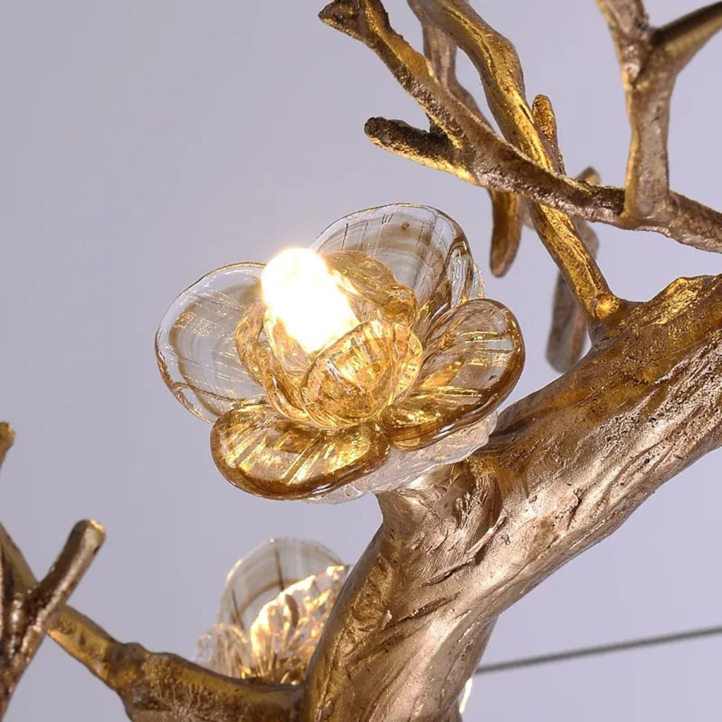 Glass Blossom Branch Chandelier