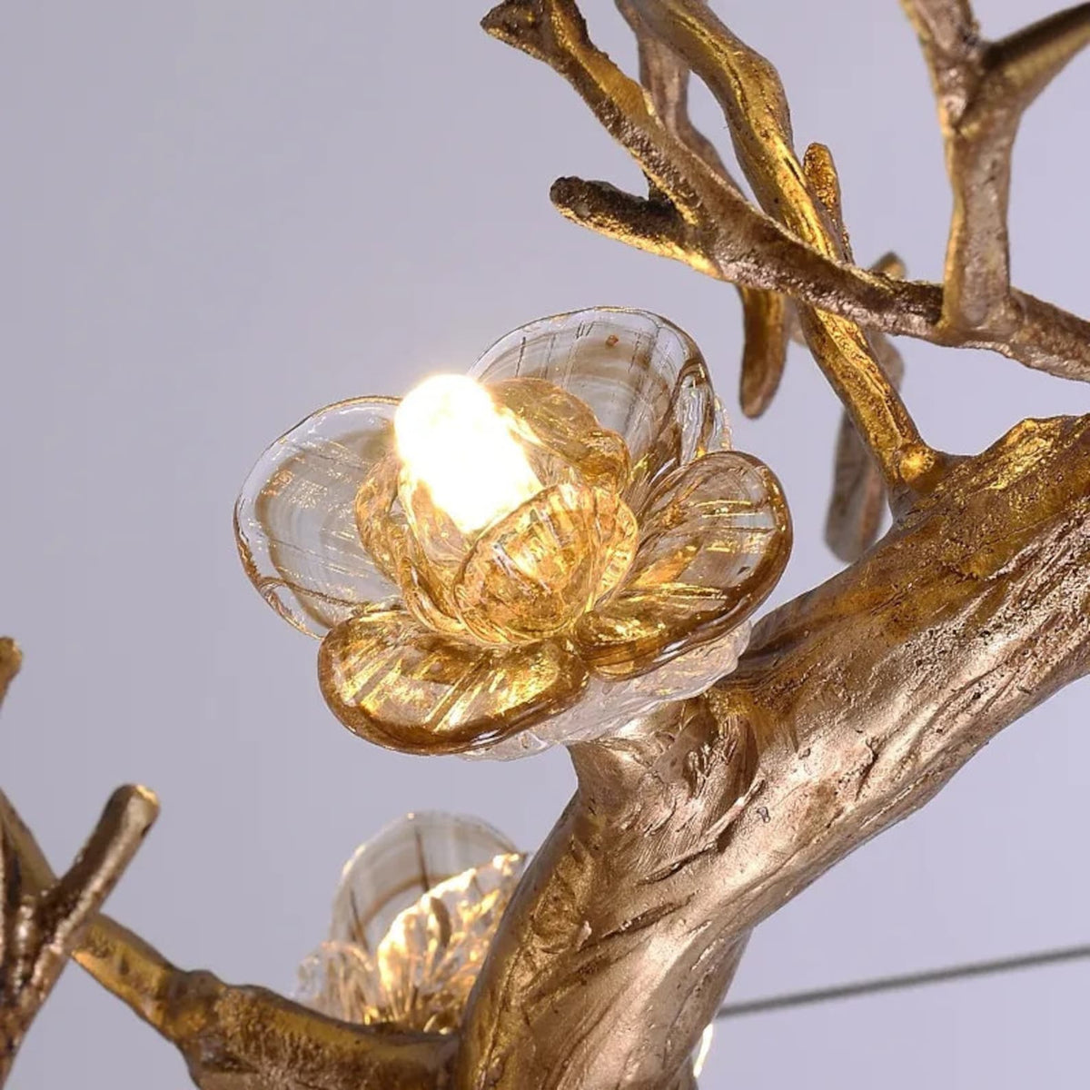 Glass Blossom Branch Chandelier