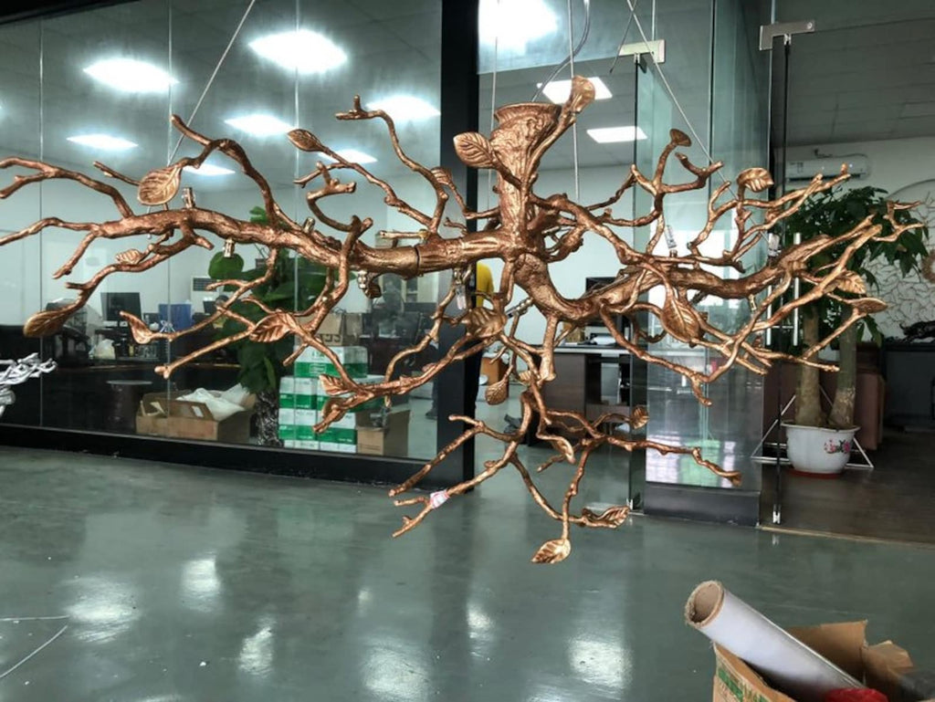 Glass Blossom Branch Chandelier