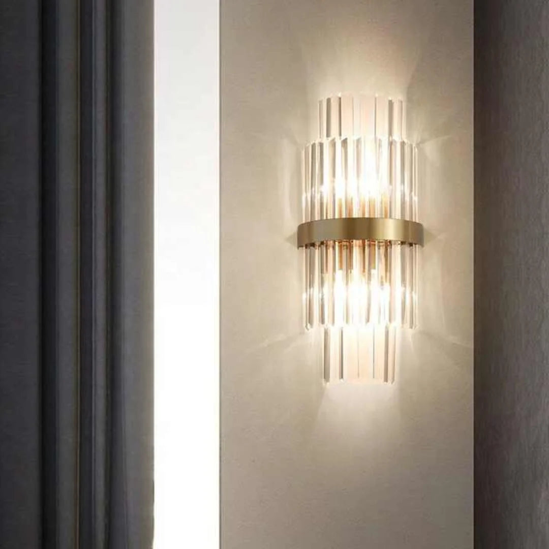 Rectangular Crystal Strip Elegant Wall Lamp