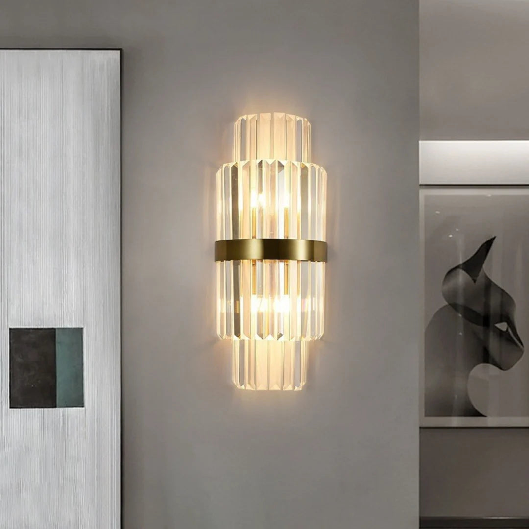 Rectangular Crystal Strip Elegant Wall Lamp