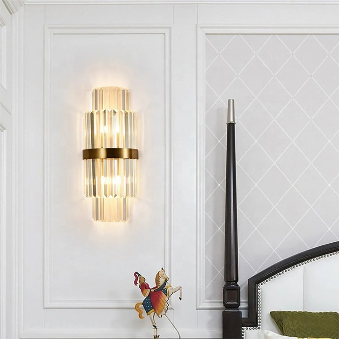 Rectangular Crystal Strip Elegant Wall Lamp