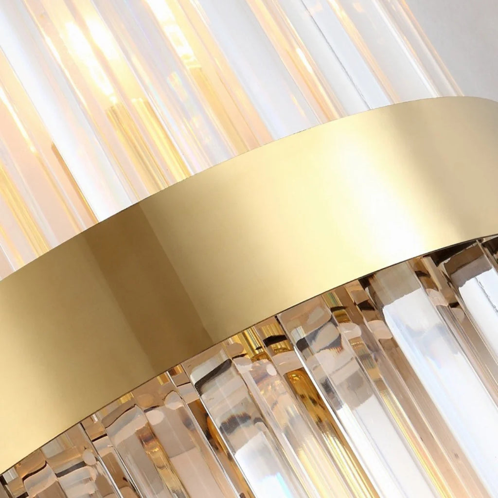 Rectangular Crystal Strip Elegant Wall Lamp