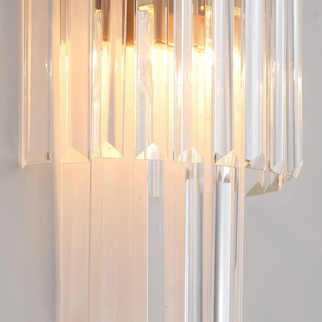 Rectangular Crystal Strip Elegant Wall Lamp