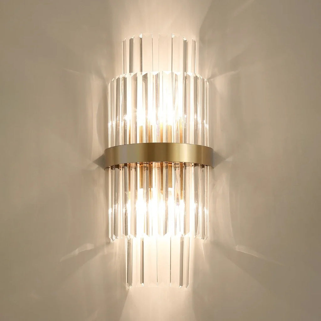 Rectangular Crystal Strip Elegant Wall Lamp