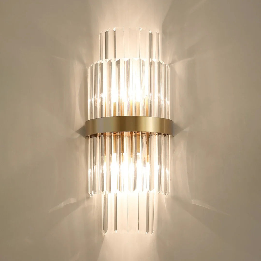 Rectangular Crystal Strip Elegant Wall Lamp