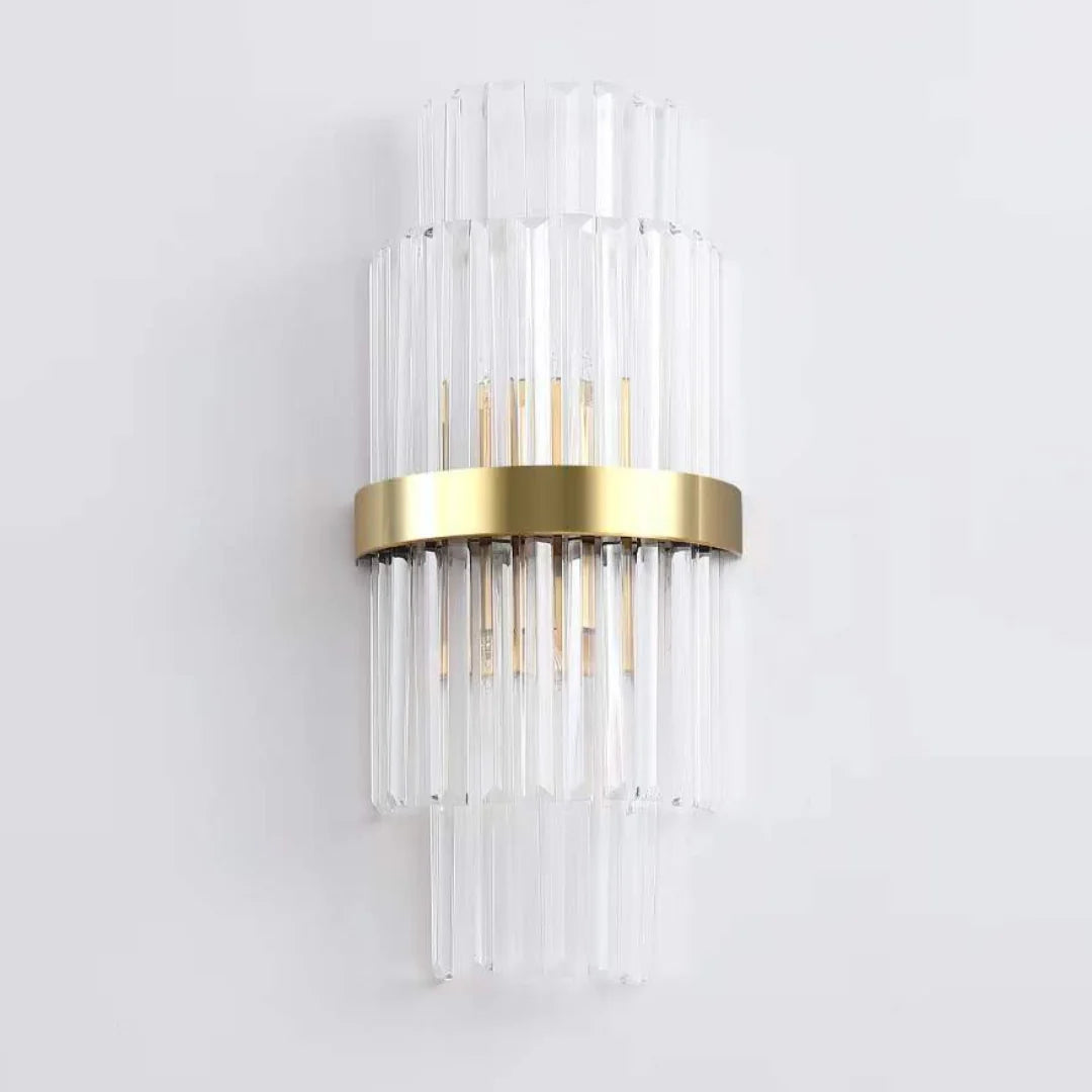 Rectangular Crystal Strip Elegant Wall Lamp