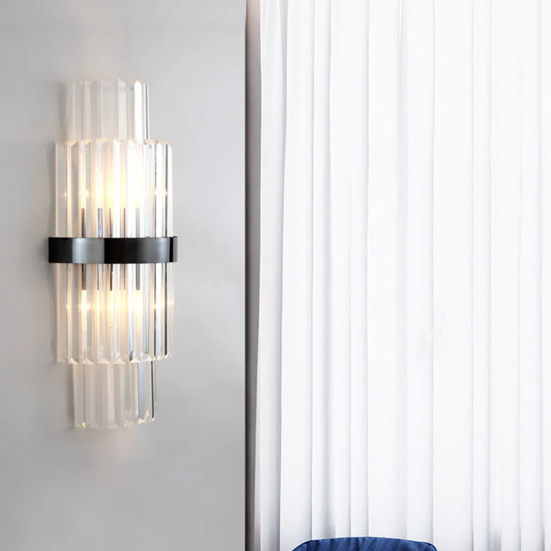 Rectangular Crystal Strip Elegant Wall Lamp