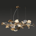 Sculptural Gold Leaf Chandelier