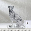 Golden Leopard Animal Sculpture with Gold Foil Resin for Home Decor