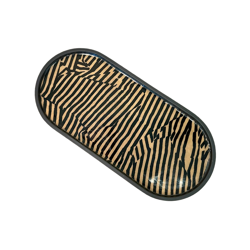 Avant Graphic Lacquered Oval Tray