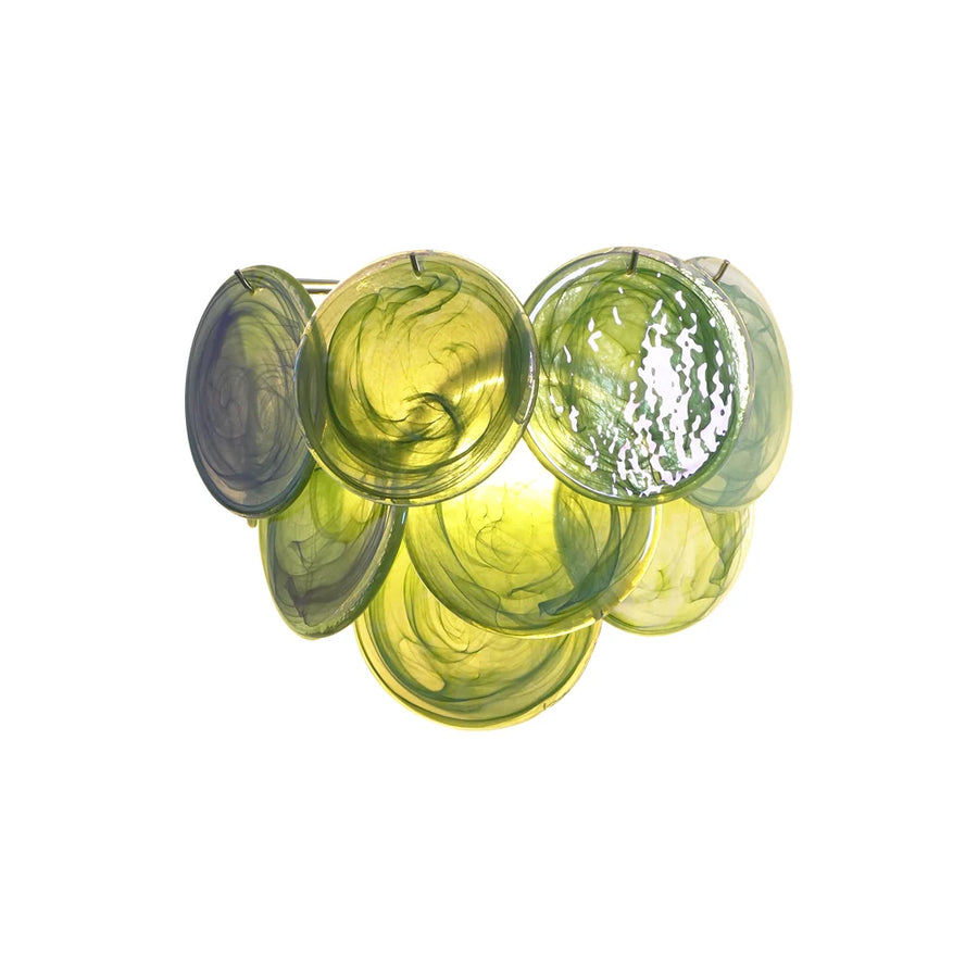 Murano Disc Wall Sconce — Green