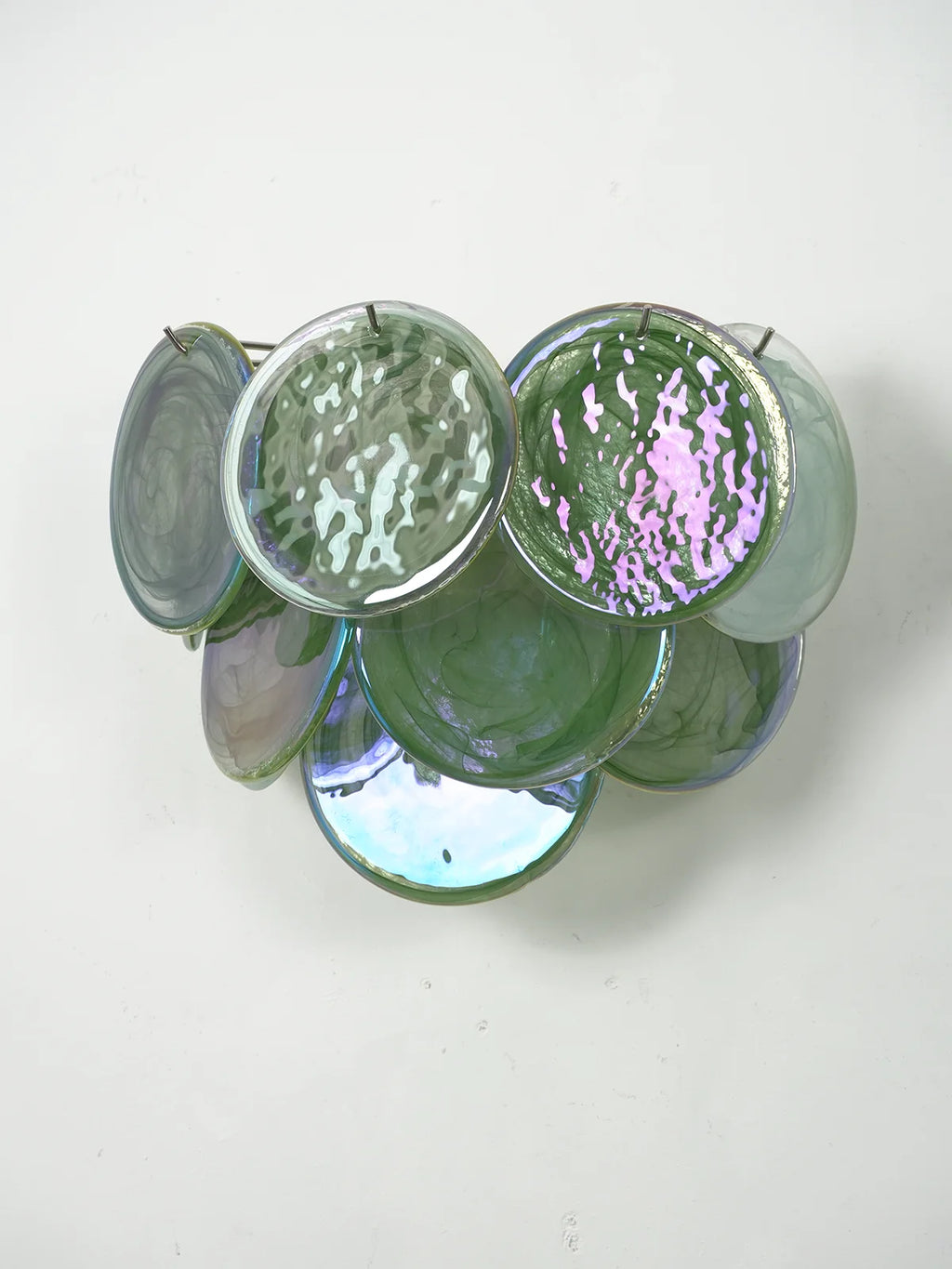 Green Murano Disc Wall Sconce