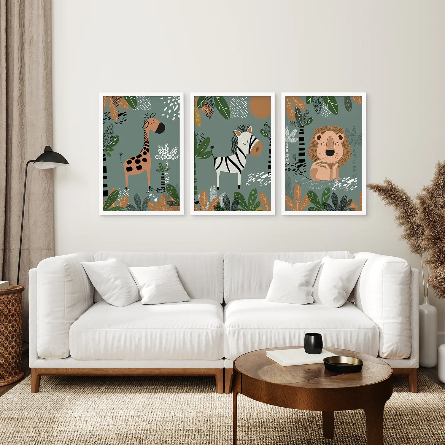 Classic Safari Nursery Wall Art Set