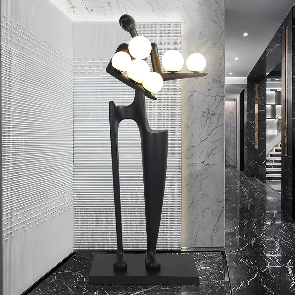Greeter Sculpture Figure Floor Lamp