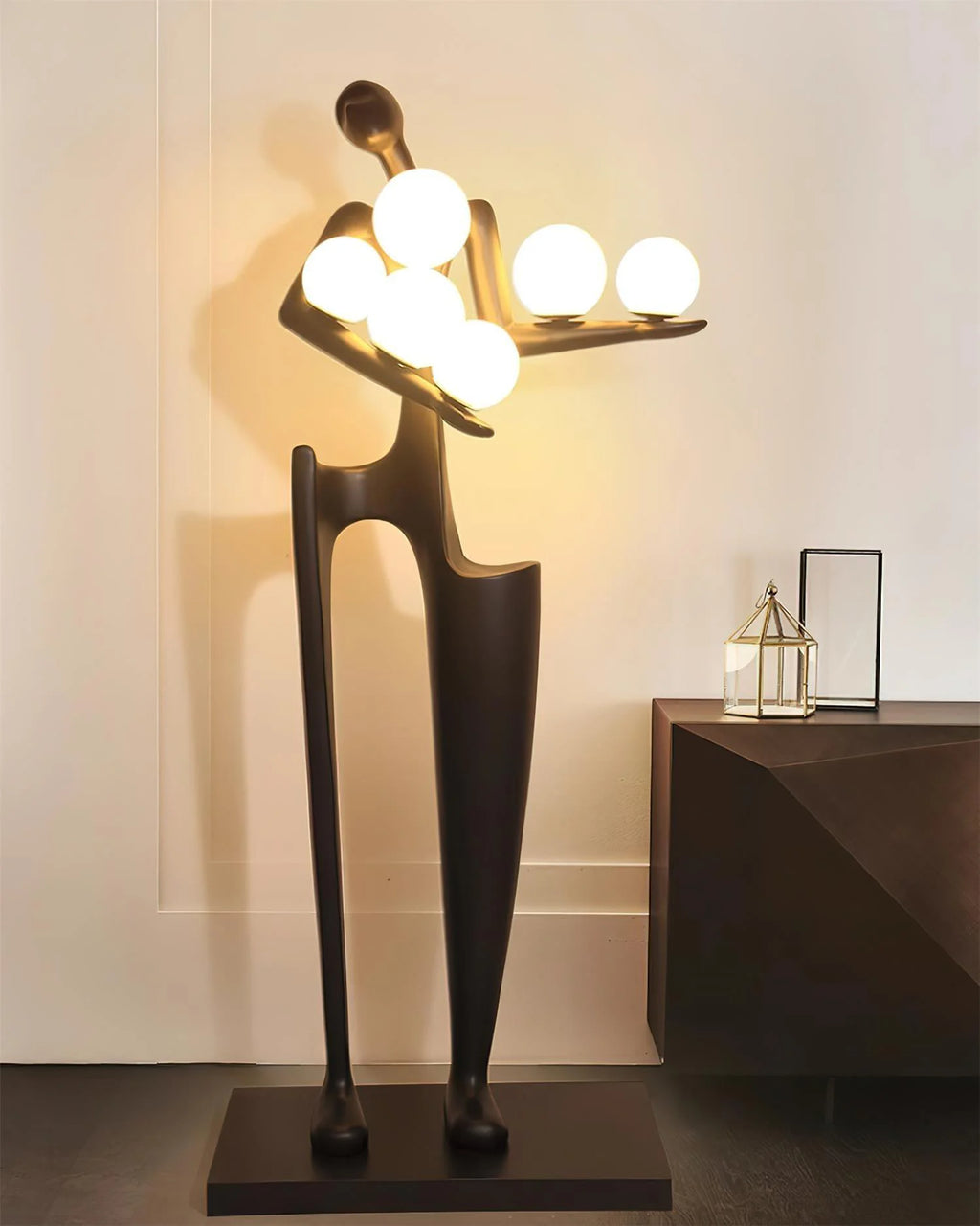 Greeter Sculpture Figure Floor Lamp