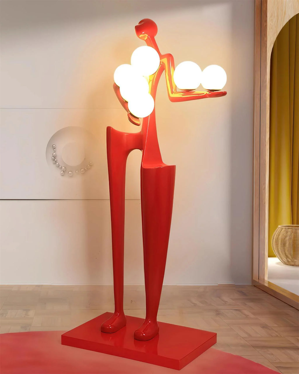 Greeter Sculpture Figure Floor Lamp