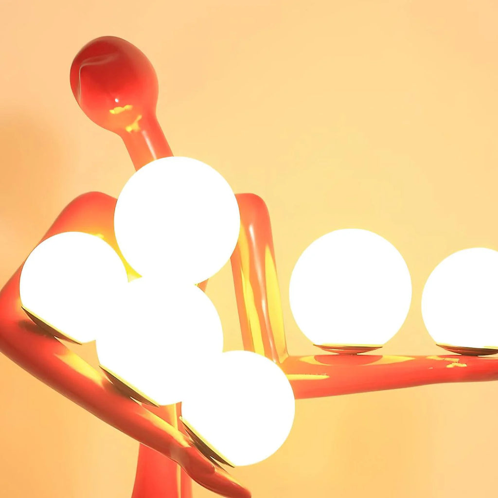 Greeter Sculpture Figure Floor Lamp