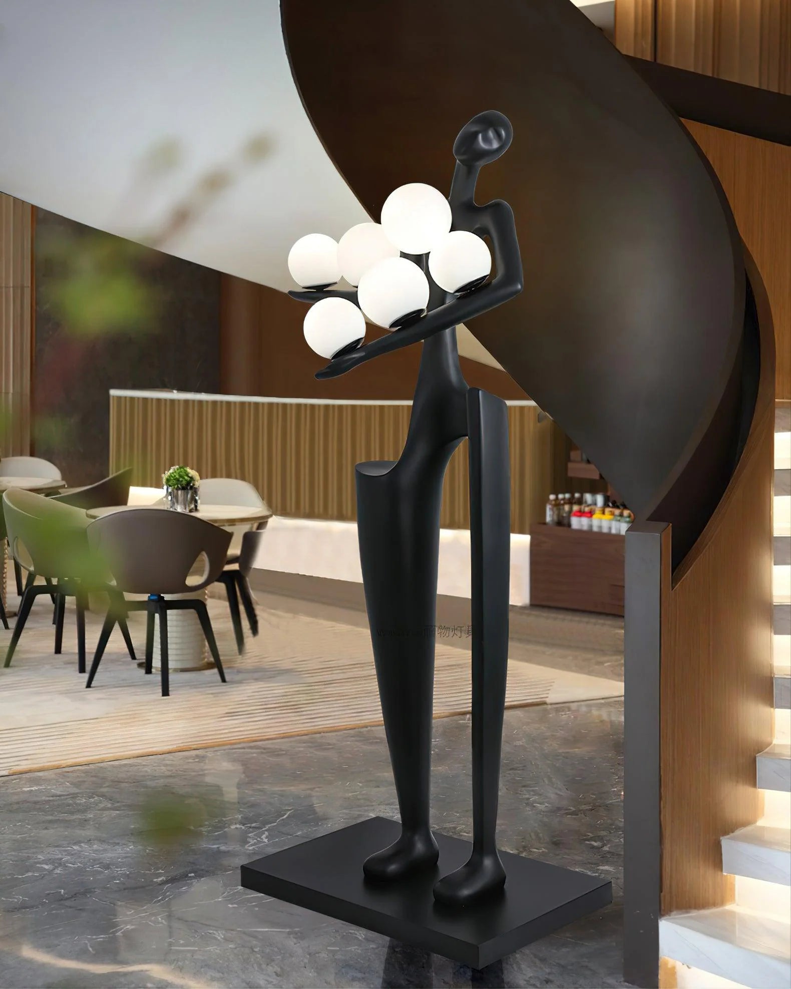 Greeter Sculpture Figure Floor Lamp