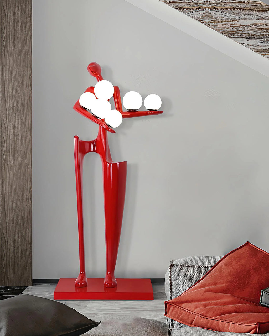 Greeter Sculpture Figure Floor Lamp