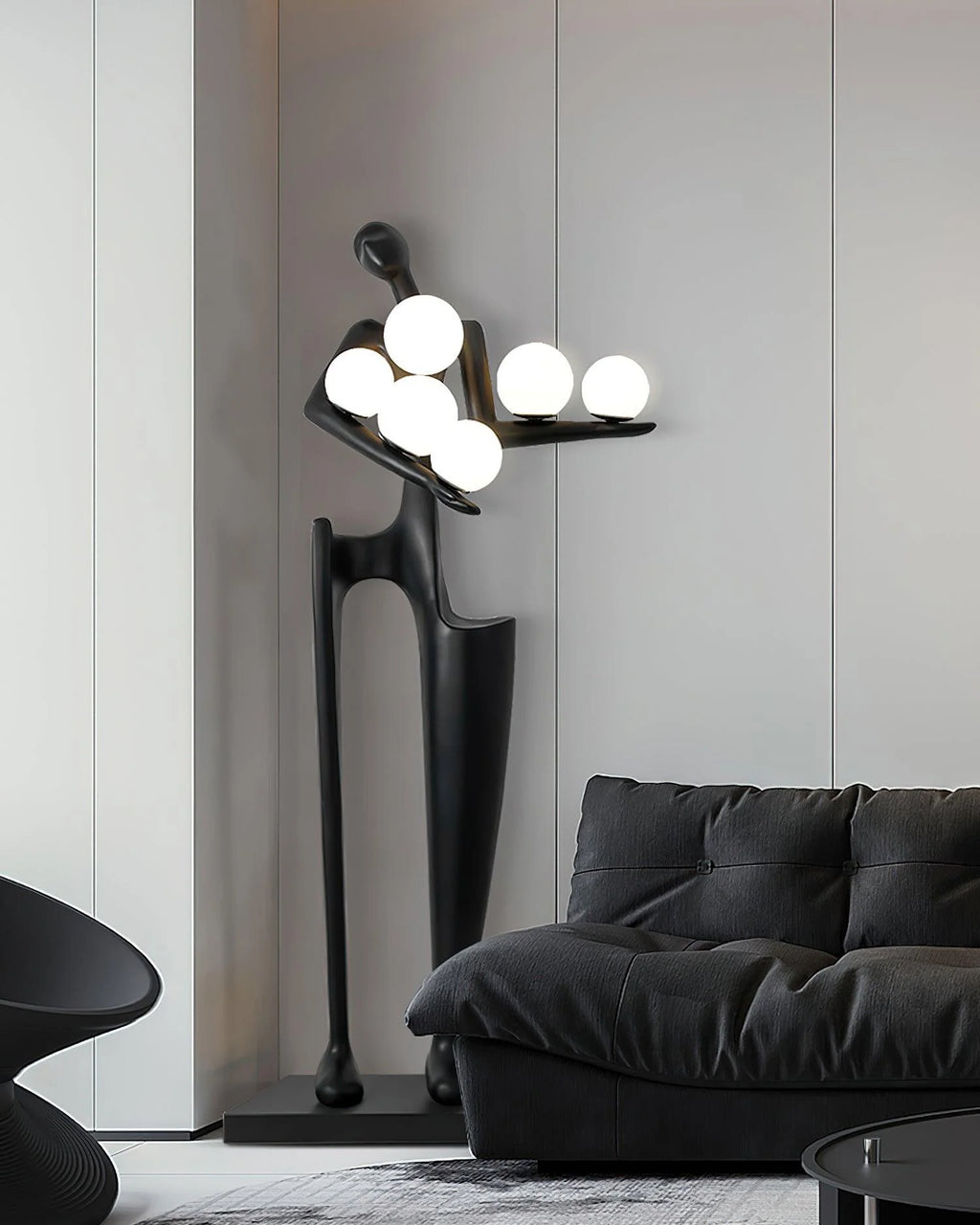 Greeter Sculpture Figure Floor Lamp