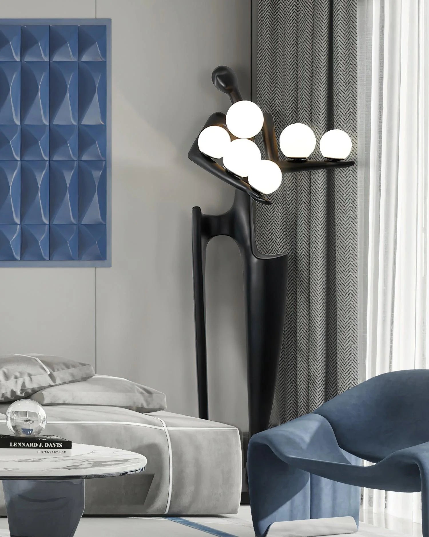 Greeter Sculpture Figure Floor Lamp