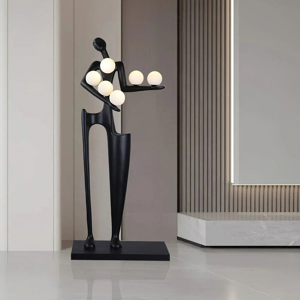Greeter Sculpture Figure Floor Lamp
