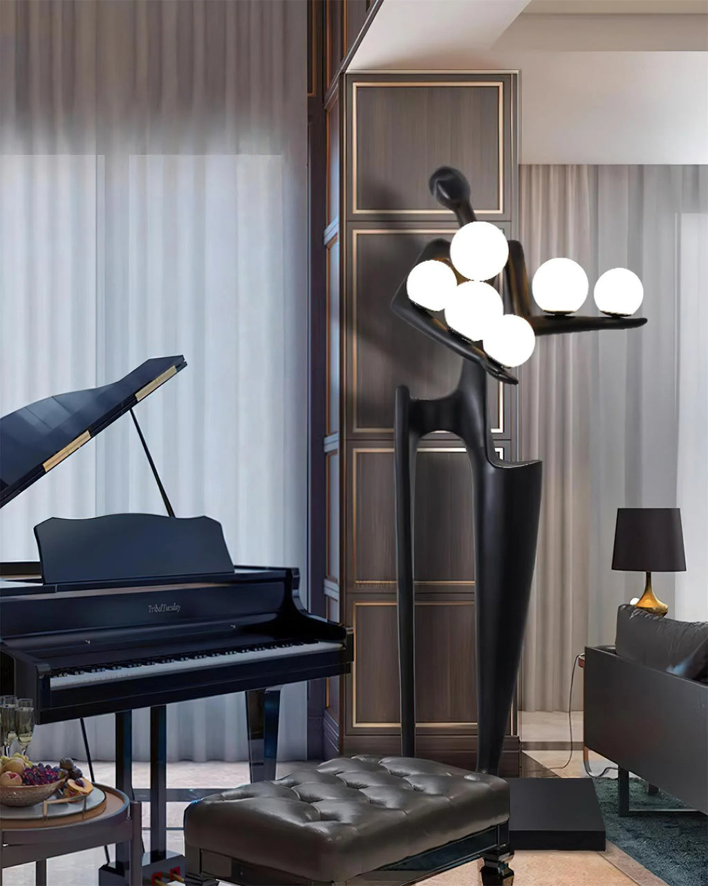 Greeter Sculpture Figure Floor Lamp