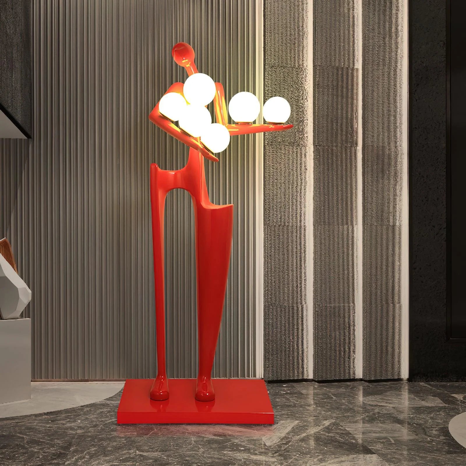 Greeter Sculpture Figure Floor Lamp