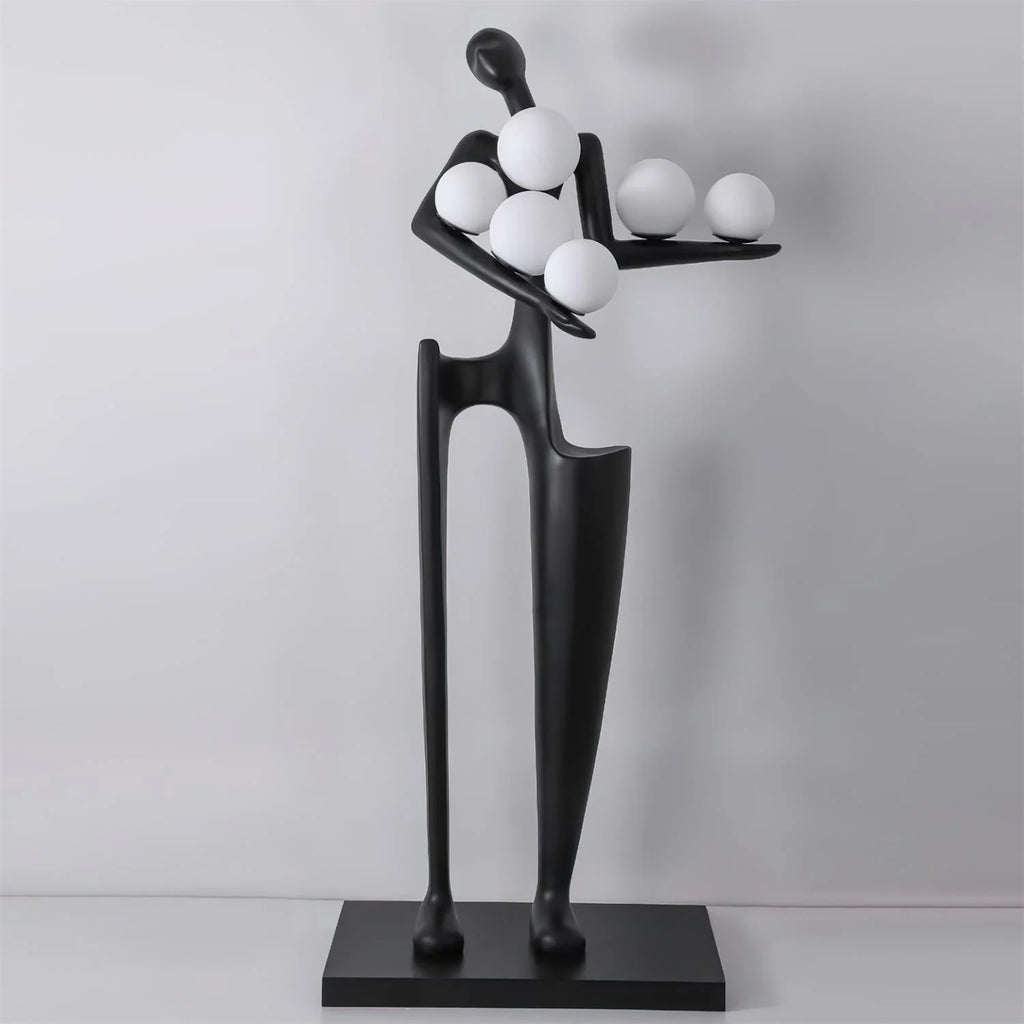 Greeter Sculpture Figure Floor Lamp