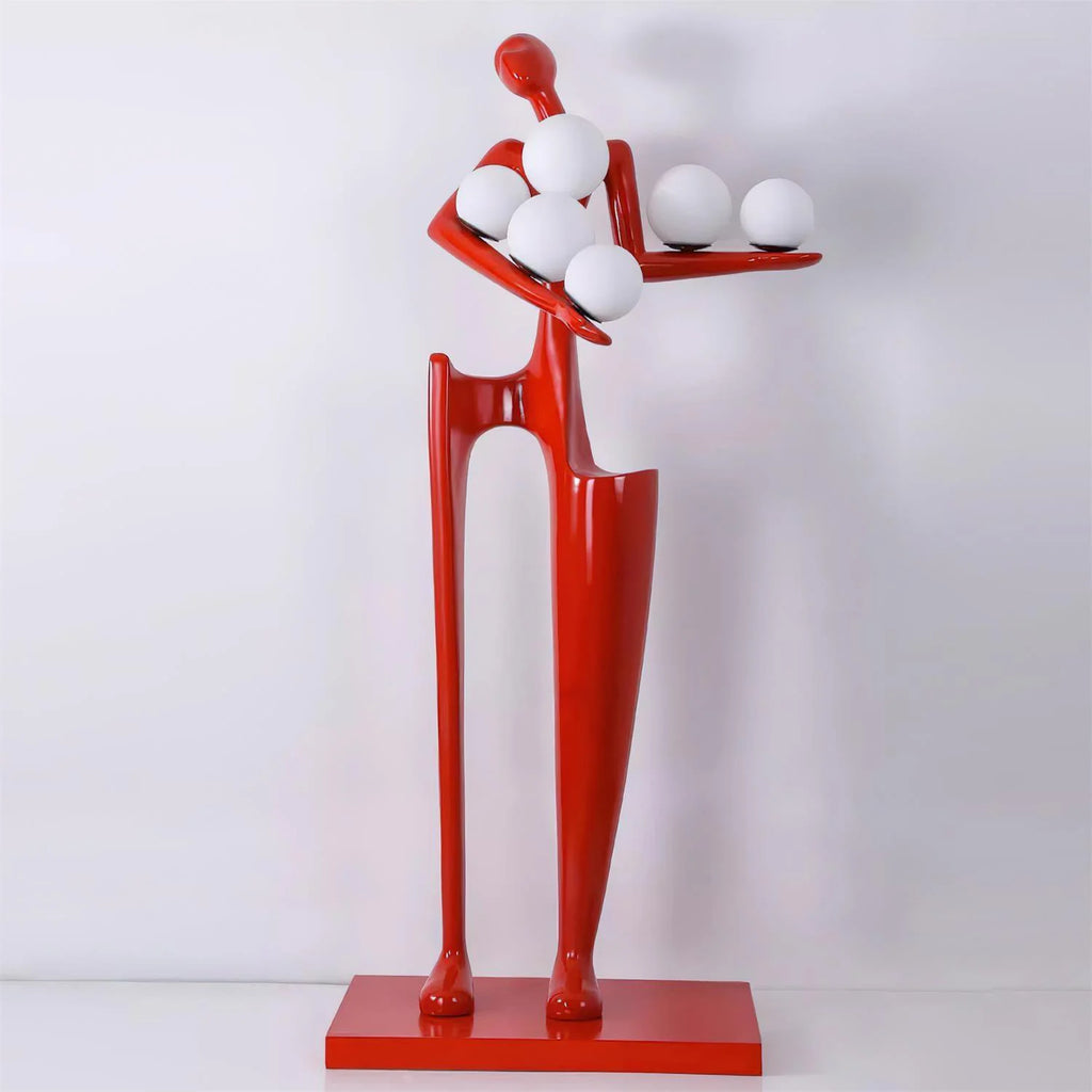 Greeter Sculpture Figure Floor Lamp
