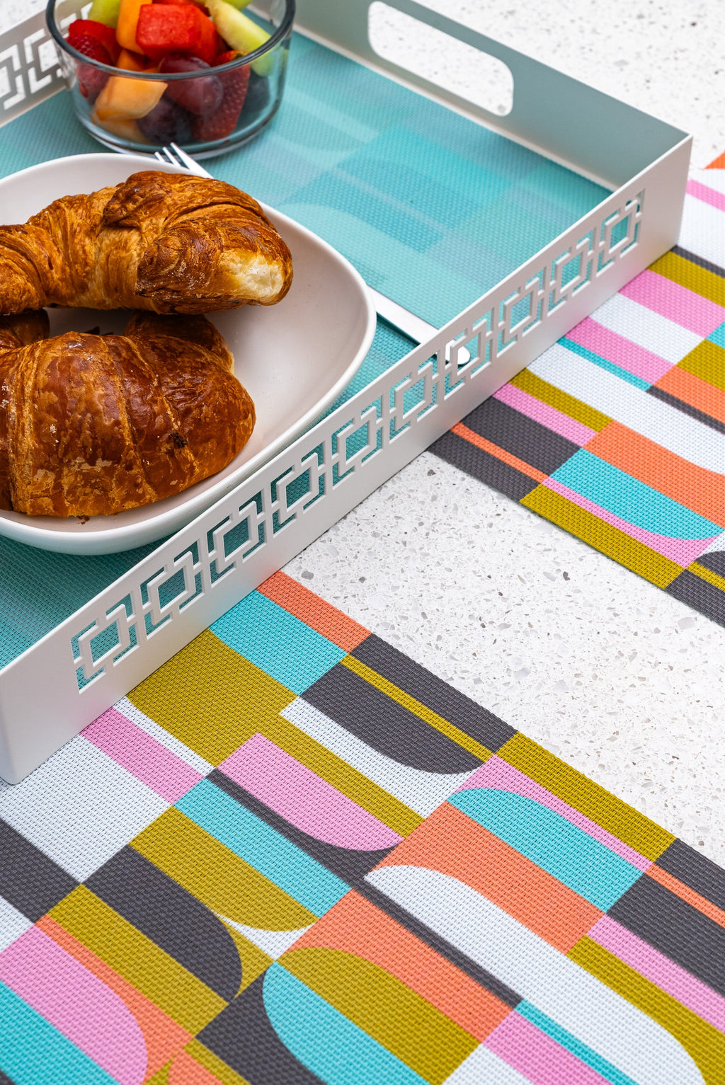 Groove double-sided Woven Placemat-set of 4