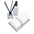 Guest Towels With Gray Stripe French Borders Set of 2