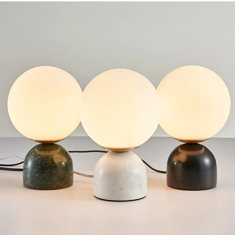 Marble Glass Table Lamp