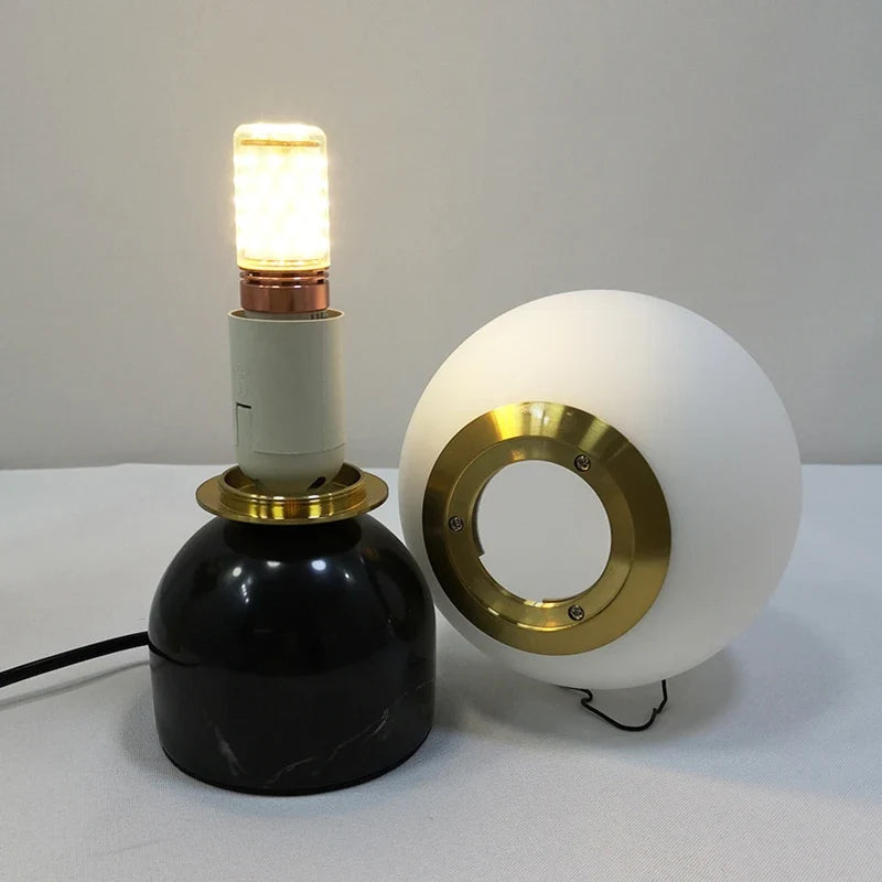 Marble Glass Table Lamp